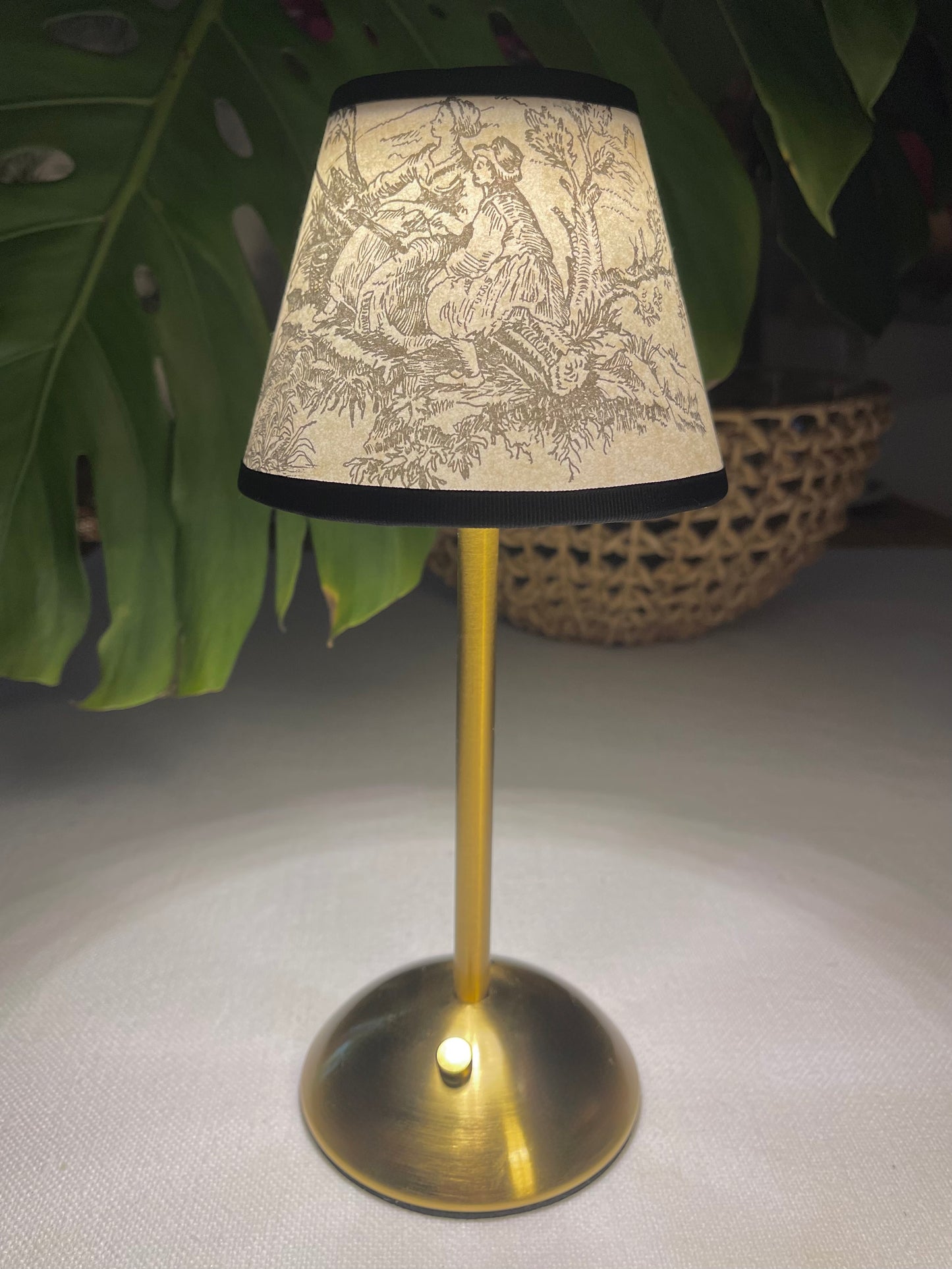 The Jouy Lamp Shade – Handmade Toile de Jouy Print Shade for Cordless Lamps