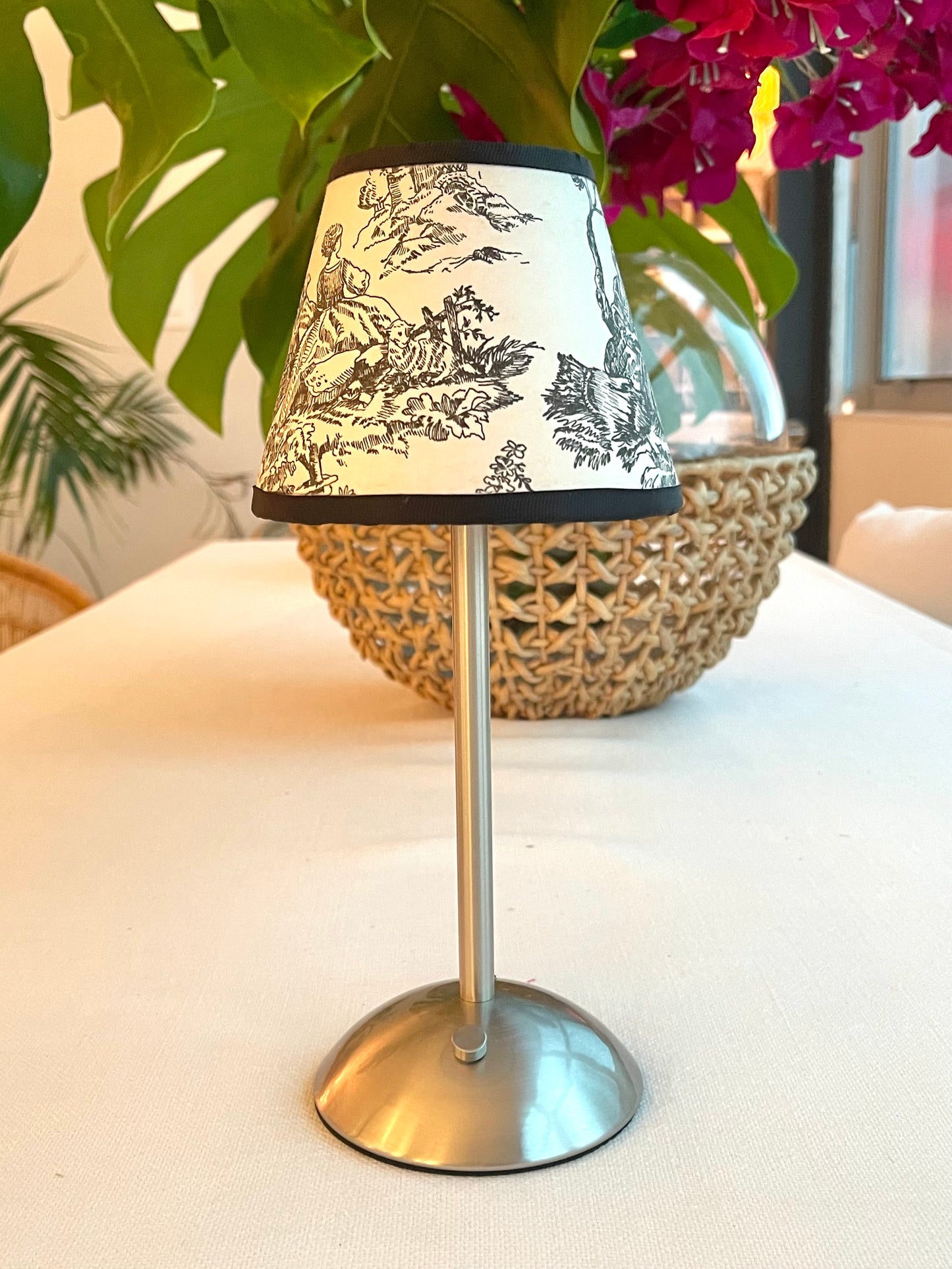 The Jouy Lamp Shade – Handmade Toile de Jouy Print Shade for Cordless Lamps