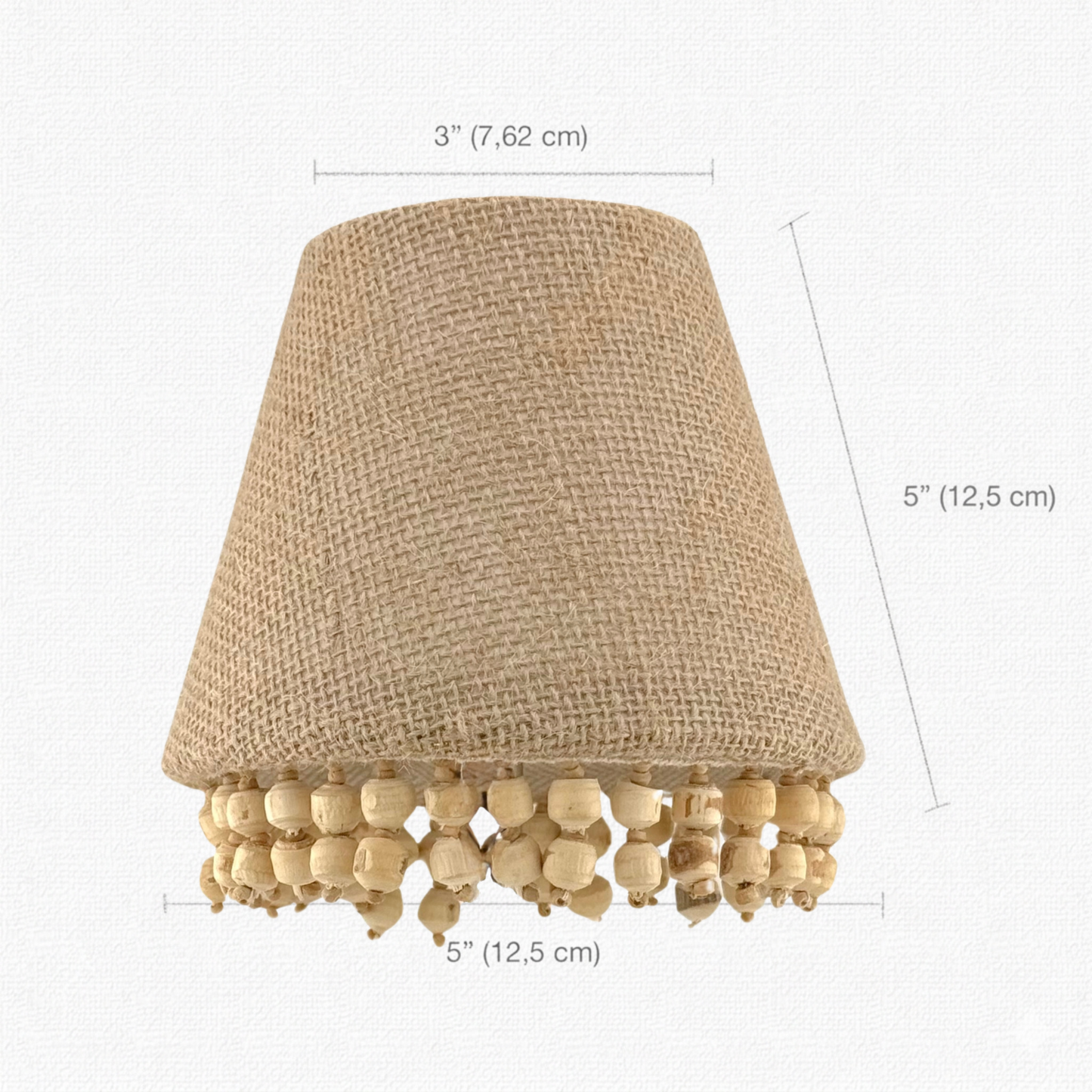 Marbella Burlap Lamp Shade for Cordless Lamps | Fits Zafferano Poldina & Generic Bases