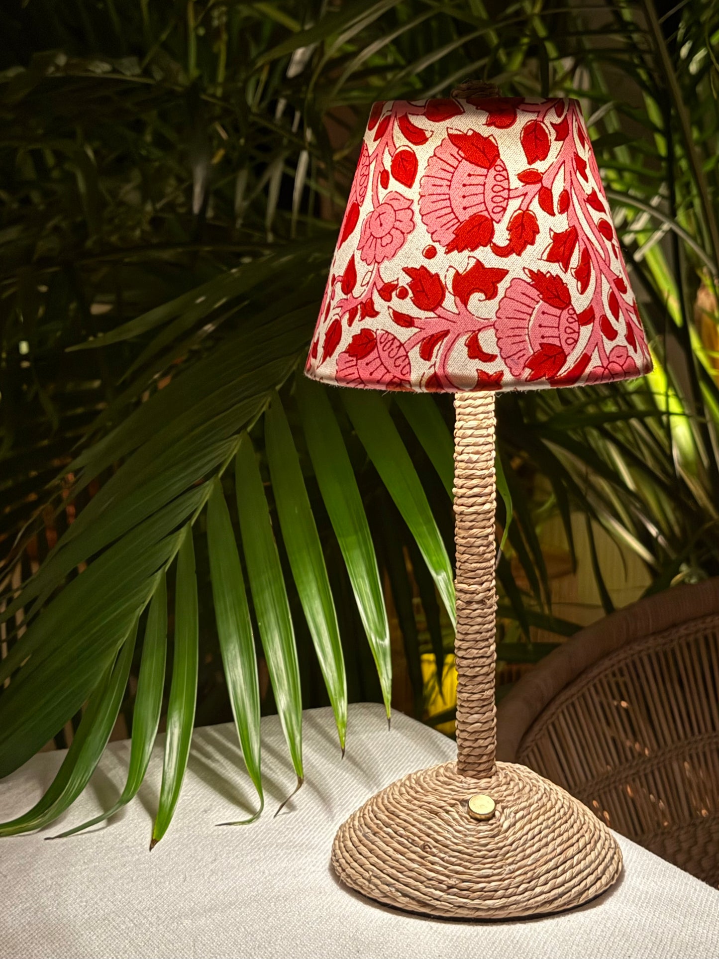 Fadia Floral Lamp Shade for Cordless Lamps | Fits Zafferano Poldina & Generic Bases