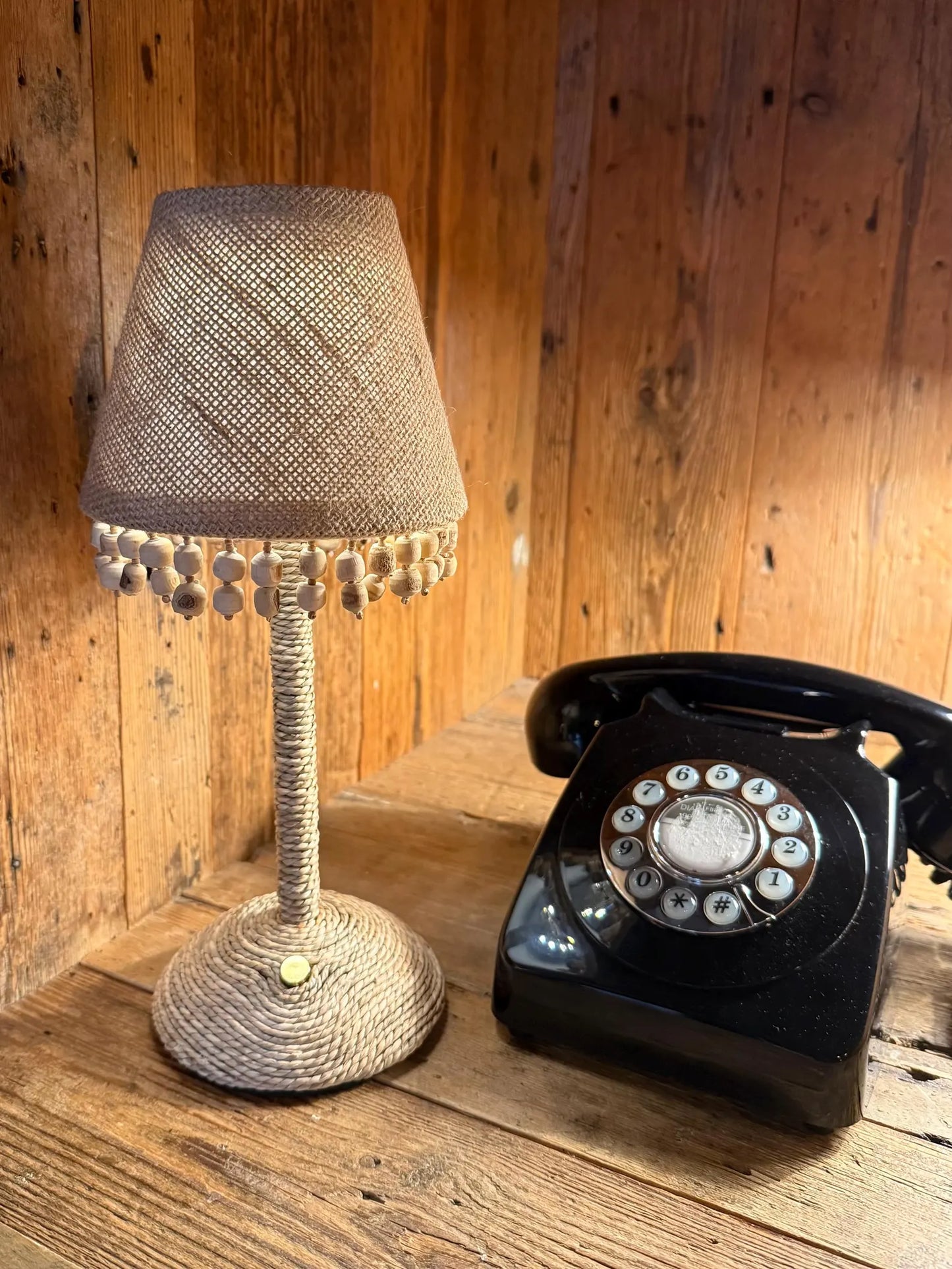 Marbella Burlap Lamp Shade for Cordless Lamps | Fits Zafferano Poldina & Generic Bases