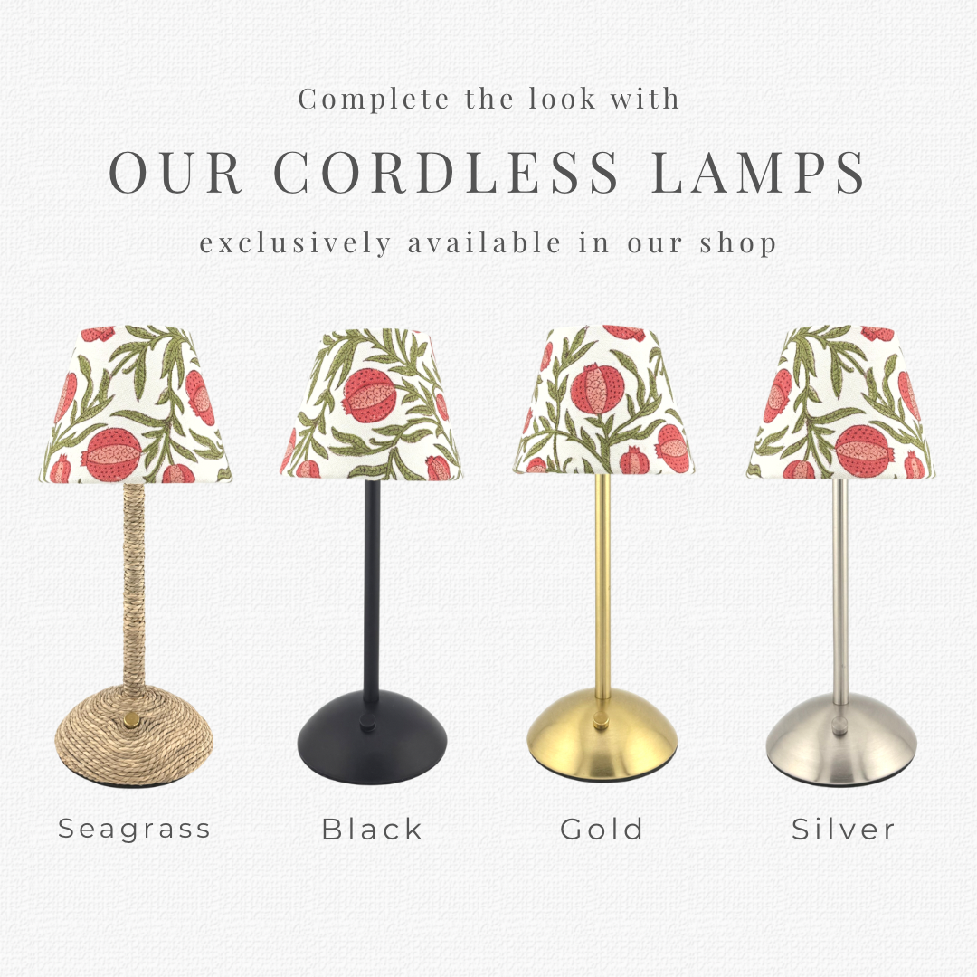 The Pomegranate Lamp Shade for Cordless Lamps | Fits Zafferano Poldina & Generic Bases