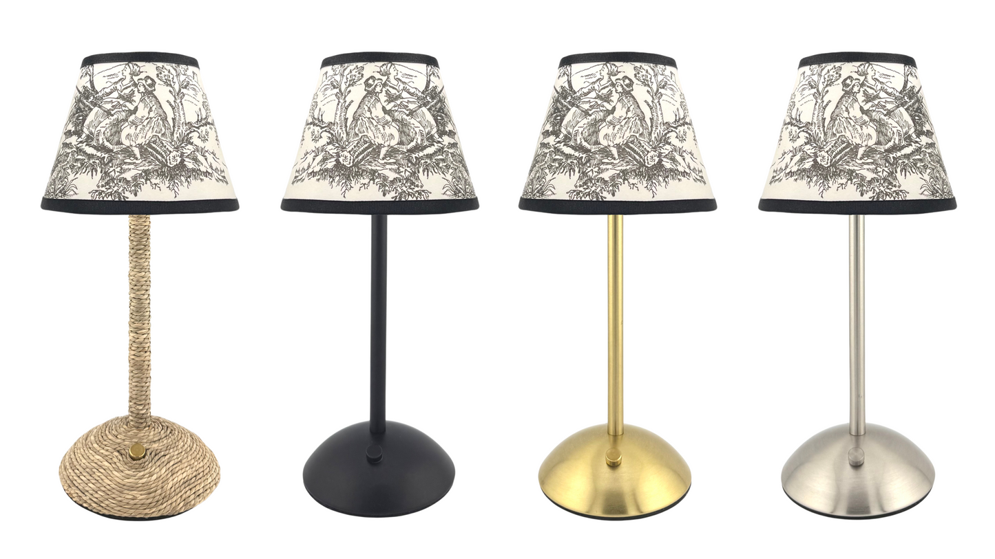 The Jouy Lamp Shade – Handmade Toile de Jouy Print Shade for Cordless Lamps