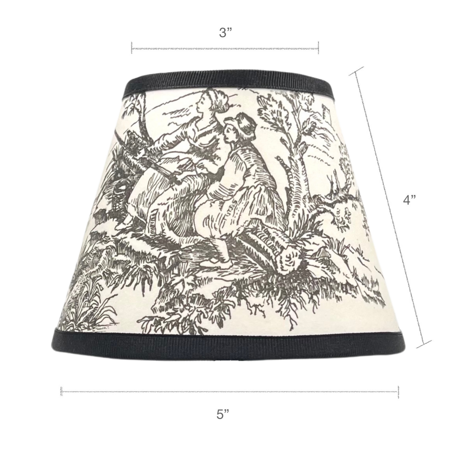 The Jouy Lamp Shade – Handmade Toile de Jouy Print Shade for Cordless Lamps