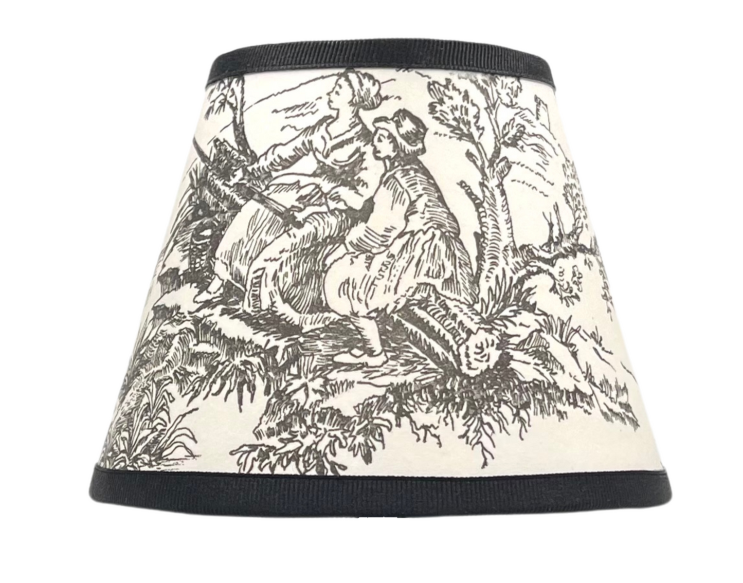 The Jouy Lamp Shade – Handmade Toile de Jouy Print Shade for Cordless Lamps
