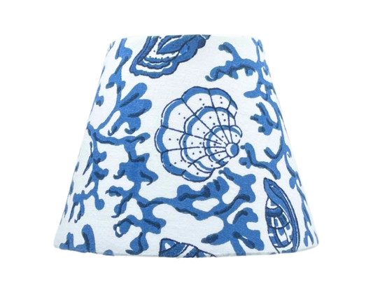 Blue Shells Lamp Shade for Cordless Lamps | Fits Zafferano Poldina & Generic Bases